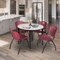 Regency Kahlo Round Table & Chair Sets, 36 W, 36 L, 29 H, Wood, Metal, Plastic Top, Maple TPL36RNDPLBK47BY - alternate 1